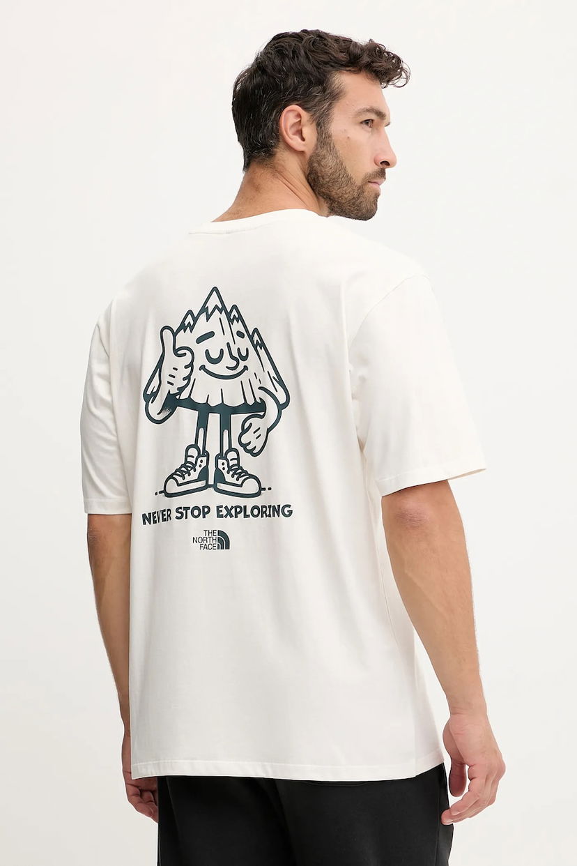 Majica The North Face Cotton Mountain Fun Graphic T-Shirt Bela | NF0A8F2NQLI1