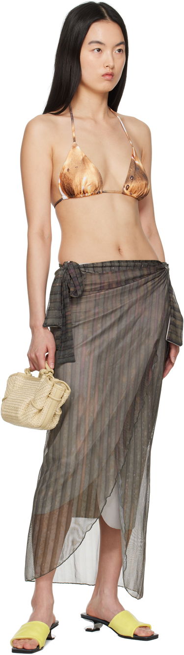 Krila Serapis Serapis Stripes Malong Maxi Wrap Skirt Rjava | SS25_PS_2, 3