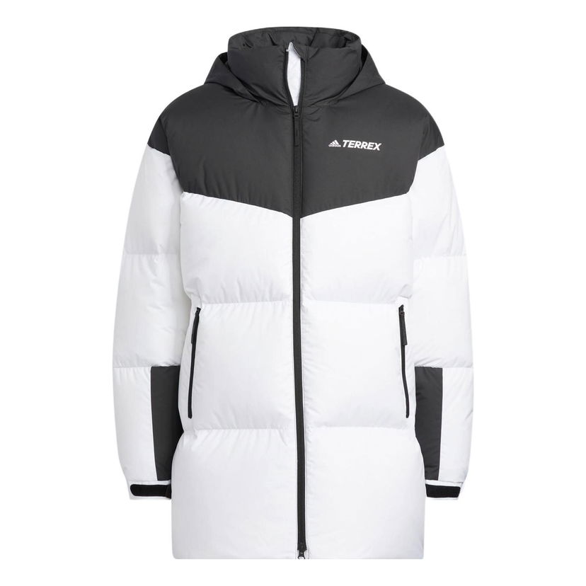 Puhovka adidas Performance Terrex Long Puffer Jacket Bela | HM9705