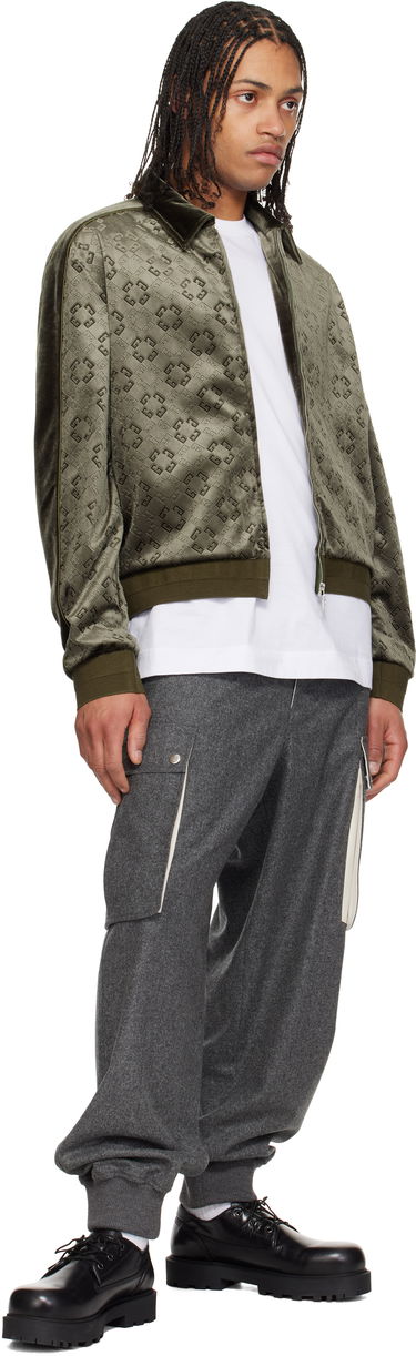 Bomber jakna Givenchy Givenchy Monogram 72 Velvet Track Jacket Zelena | BM01A4316Z300, 3