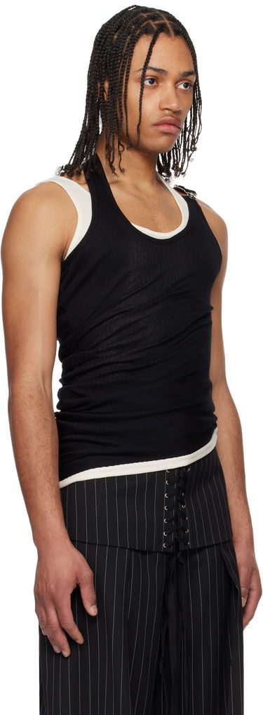 Majica brez rokavov Jean Paul Gaultier Jean Paul Gaultier 'The Red Draped Double' Tank Top Črna | 25/34-F-DB053-J092-0003, 1