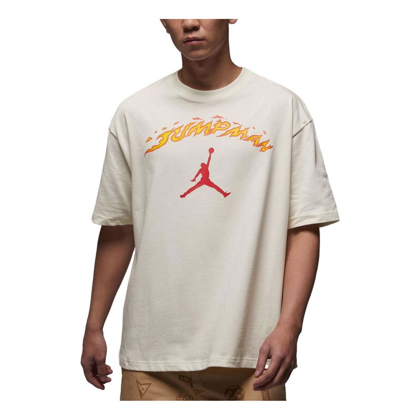 Majica Jordan Jordan Fire Logo Graphic T-Shirt Bež | FJ7685-133