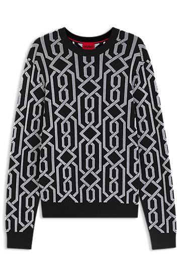 Pleteni pulover BOSS Regular-fit sweater with jacquard pattern Večbarvna | 50547001