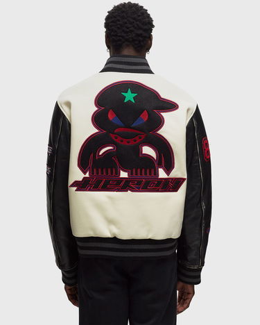 Jakna HERON PRESTON Varsity Bomber Jacket Bela | HMEK001F23FAB0010425, 1