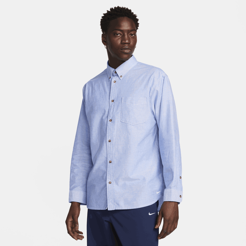 Srajce Nike Life Long-Sleeve Oxford Button-Down Shirt Modra | FN3125-101
