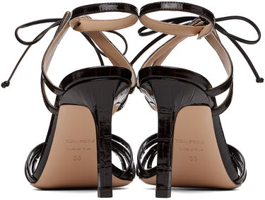 Modni dodatki Tom Ford TOM FORD Angelica Crocodile Leather Heeled Sandals Rjava | W3532-LGO052N, 1