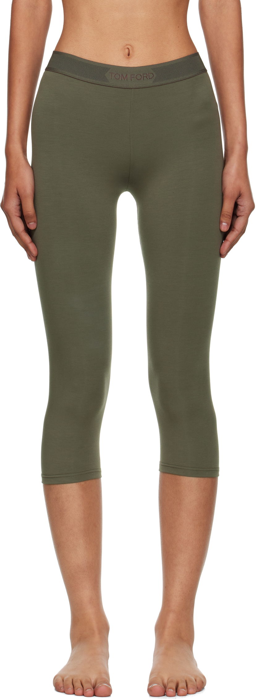 Pajkice Tom Ford Tom Ford Modal Yoga Capri Leggings Zelena | PAJ102-JEX166