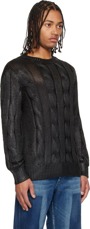 Pleteni pulover Diesel K-Michiu Cable Knit Sweater Črna | A19187-0NKCP-9XX, 1