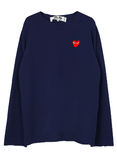 Majica Comme des Garçons PLAY V-Neck Crewneck Mornarica | az n068 051 2