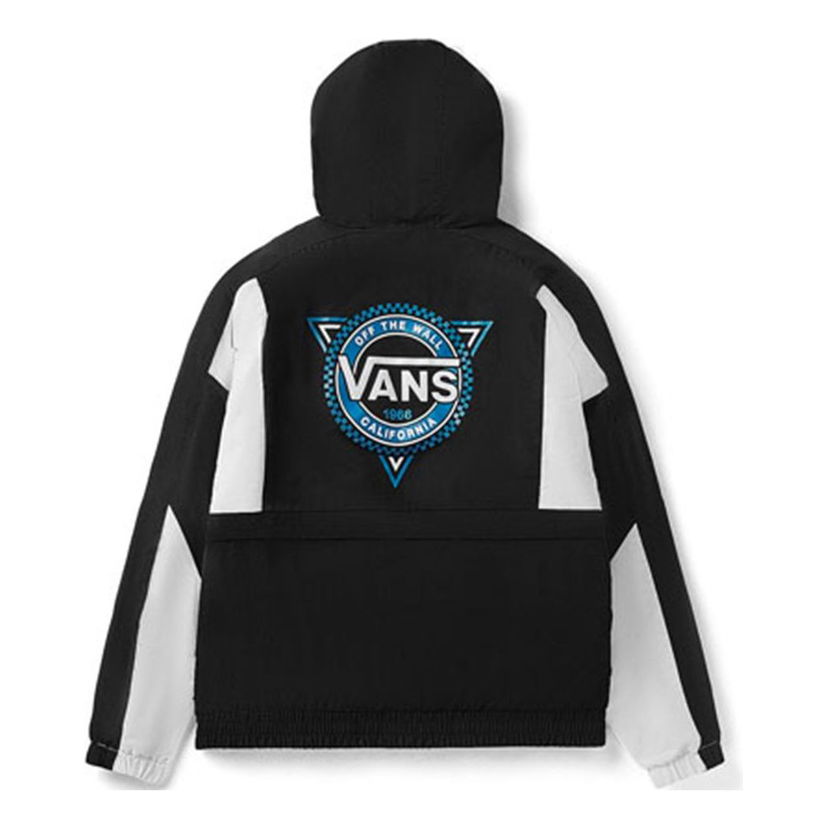Vetrovka Vans Contrast Stitch Hooded Track Jacket Črna | VN0A48CJBLK