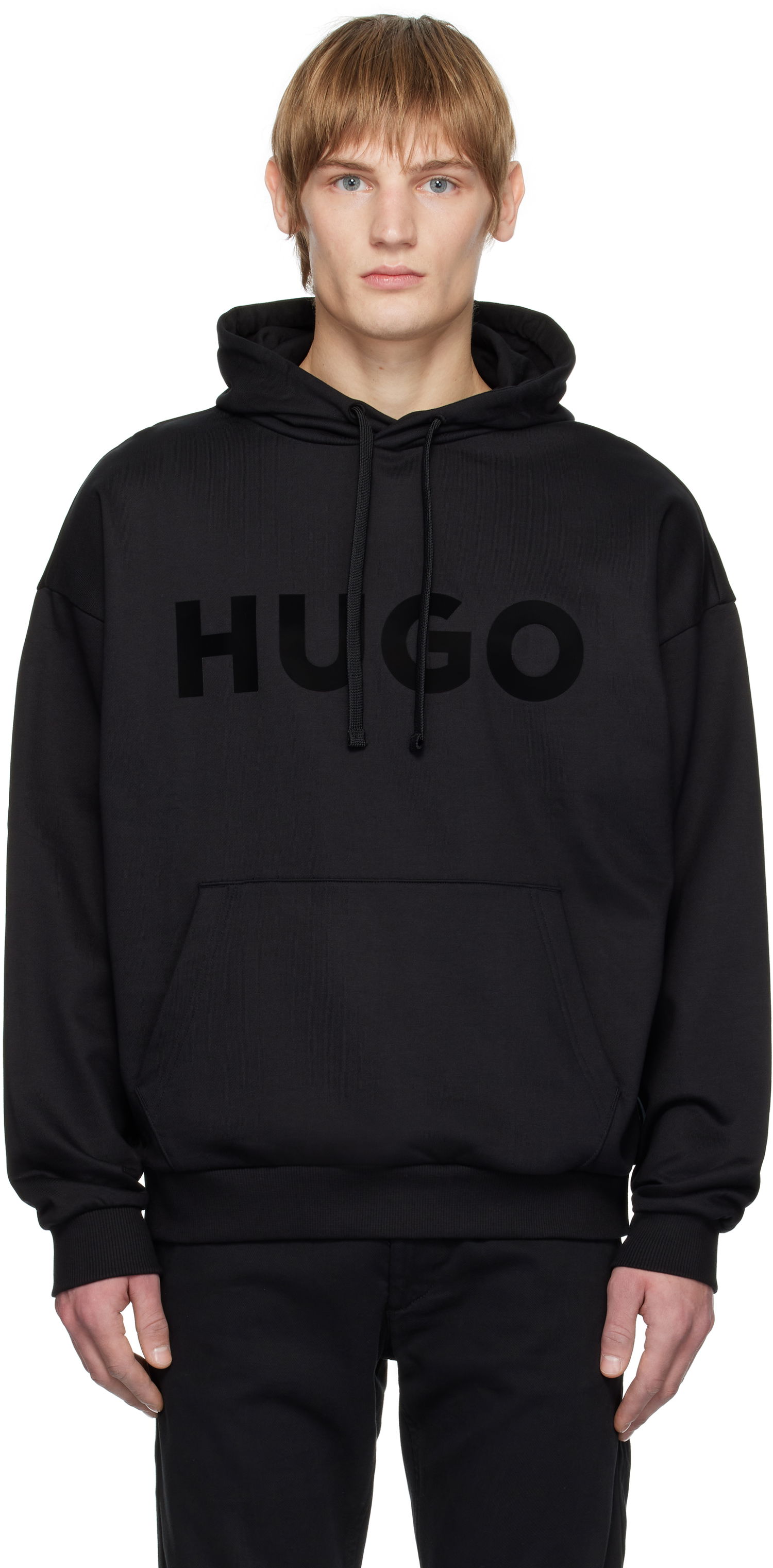 Pulover BOSS Logo Bonded Hoodie Črna | 50529090, 0