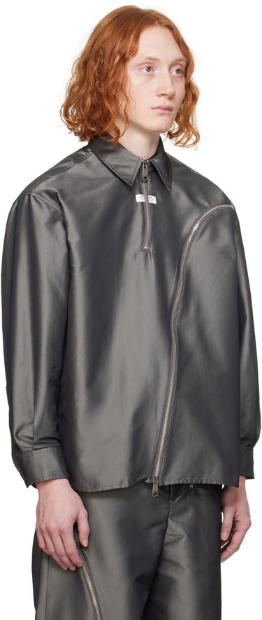 Srajce ADER ERROR Asymmetric Zip Closure Shirt Siva | BN01SSSH0105CC, 1