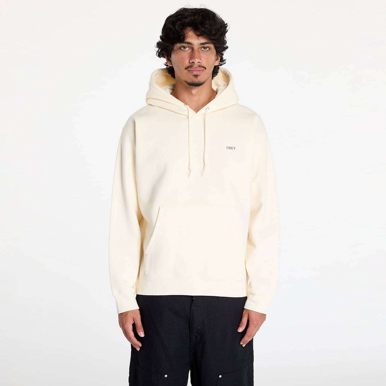 Pulover OBEY Sweatshirt Geometric Power Canvas Hoodie Unbleached L Bež | 112843938-UBL, 0