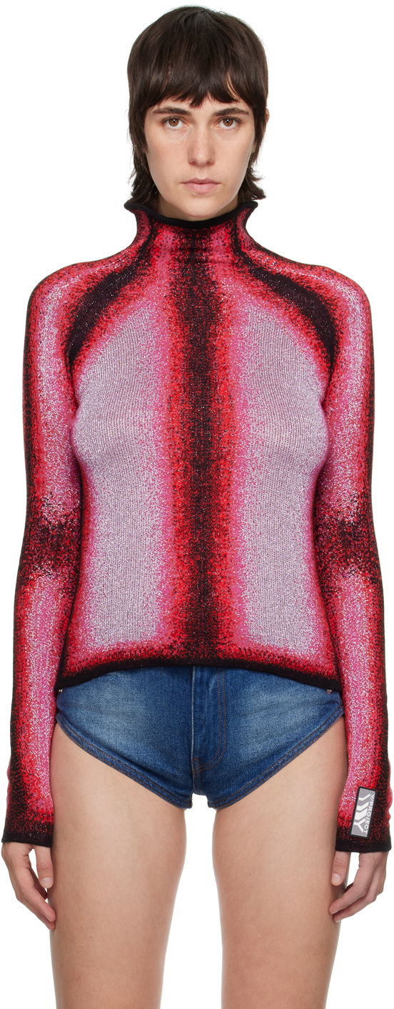 Pleteni pulover Y/PROJECT Metallic Turtleneck Roza | MTOP2-S23, 0