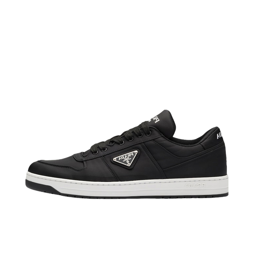 Superge in čevlji Prada Re-Nylon Gabardine Low Top Sneakers Black Black White Črna | 2EE375_3LFV_F0002