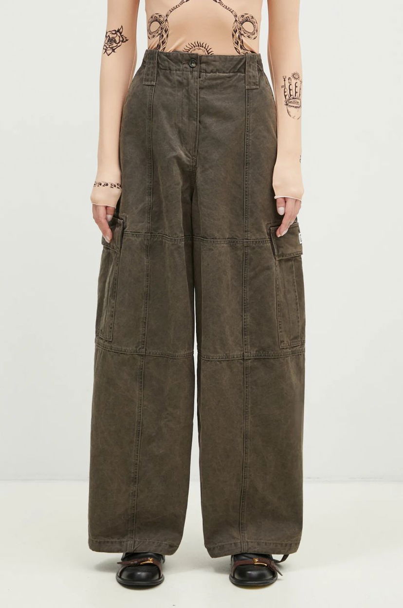 Cargo hlače KENZO Dyed Canvas Cargo Pants Rjava | FE62PA0909GK.92