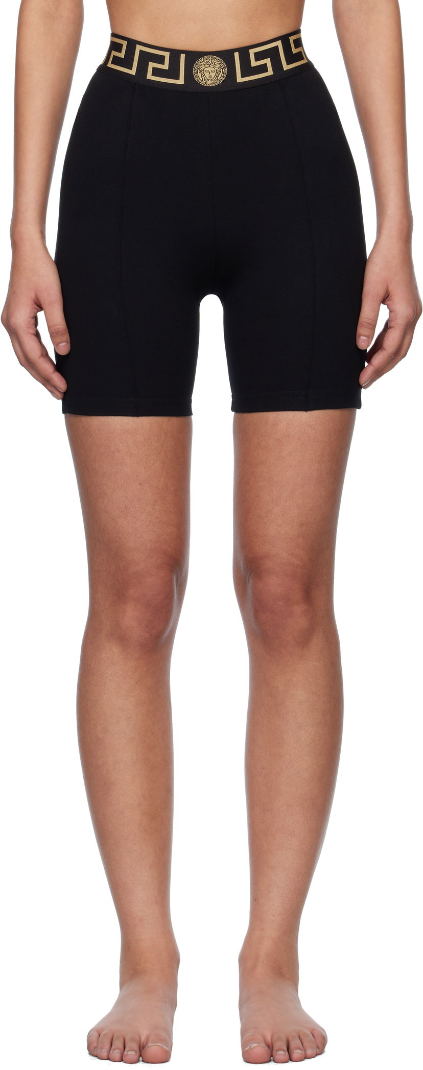 Kratke hlače Versace Versace Greca Border Sport Shorts Črna | 1016402_1A11143_1B000