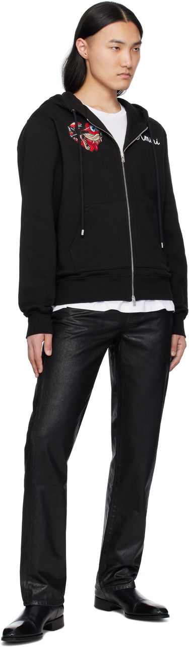 Pulover AMIRI Amiri Jazz Wolf Zip Hoodie Črna | AMJYHD1101, 3