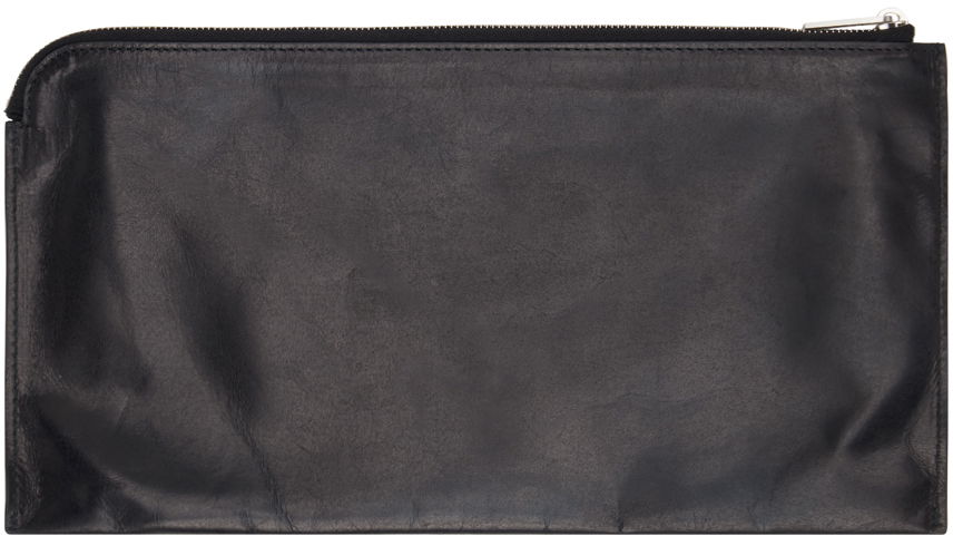 Denarnica Rick Owens Leather Envelope Wallet Črna | RA01D0417 LSU, 1