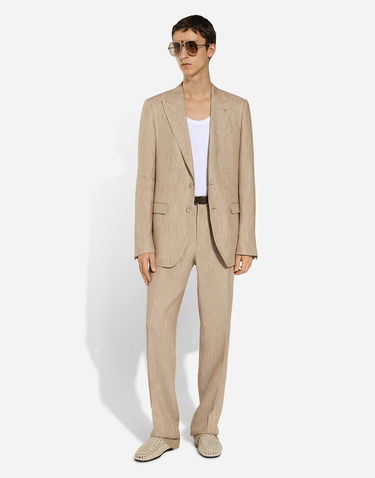 Hlače Dolce & Gabbana Classic Linen Pants Bež | GP0D6TFU4L0S8230, 1