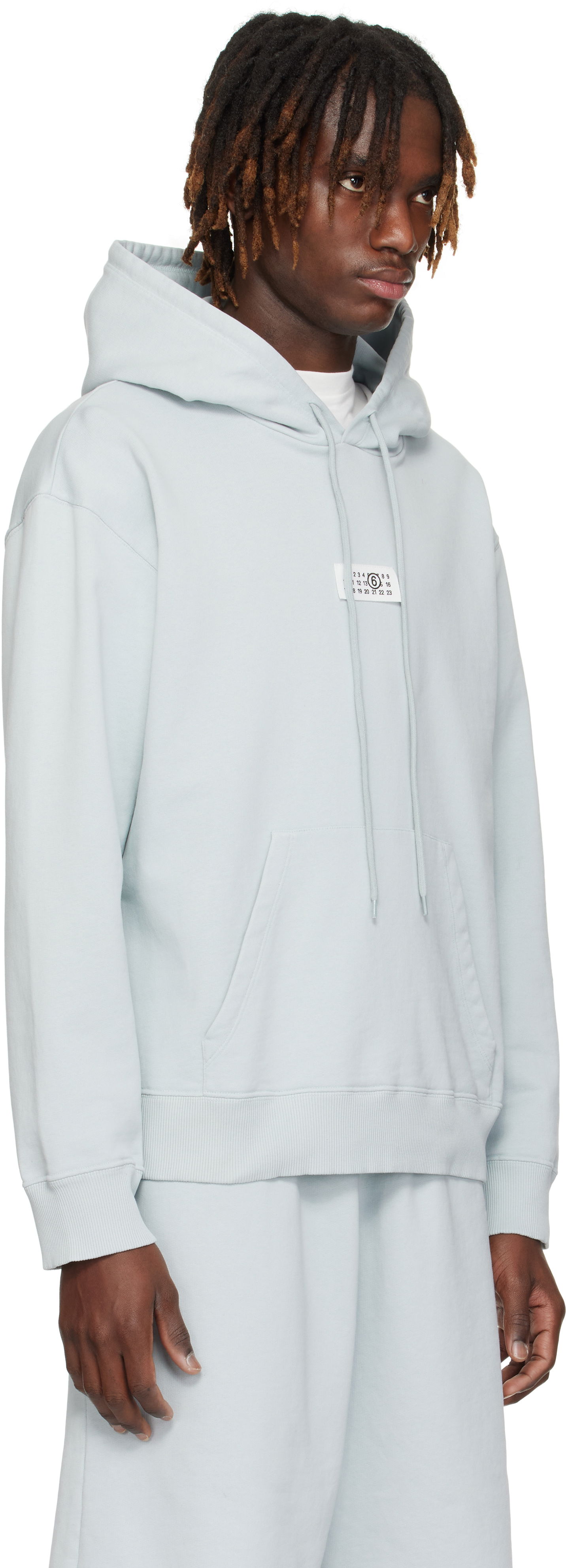 Pulover Maison Margiela MM6 Maison Margiela Unbrushed Cotton Hoodie Modra | SH0GU0018 M25012, 1