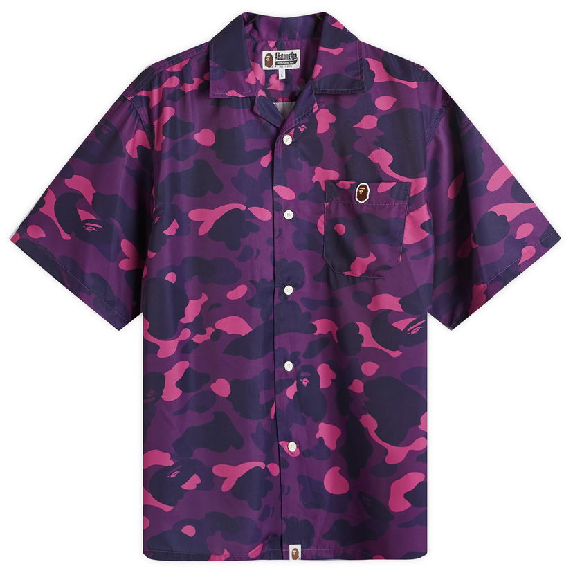 Srajce BAPE A Bathing Ape Colour Camo One Point Vacation Shirt Lila | 001SRK301001M-PPL