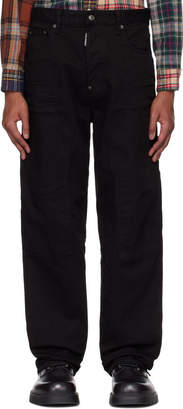 Kavbojke DSQUARED2 Dsquared2 'Black Bull' Loose Carpenter Jeans Črna | S74LB1673_S39781, 0