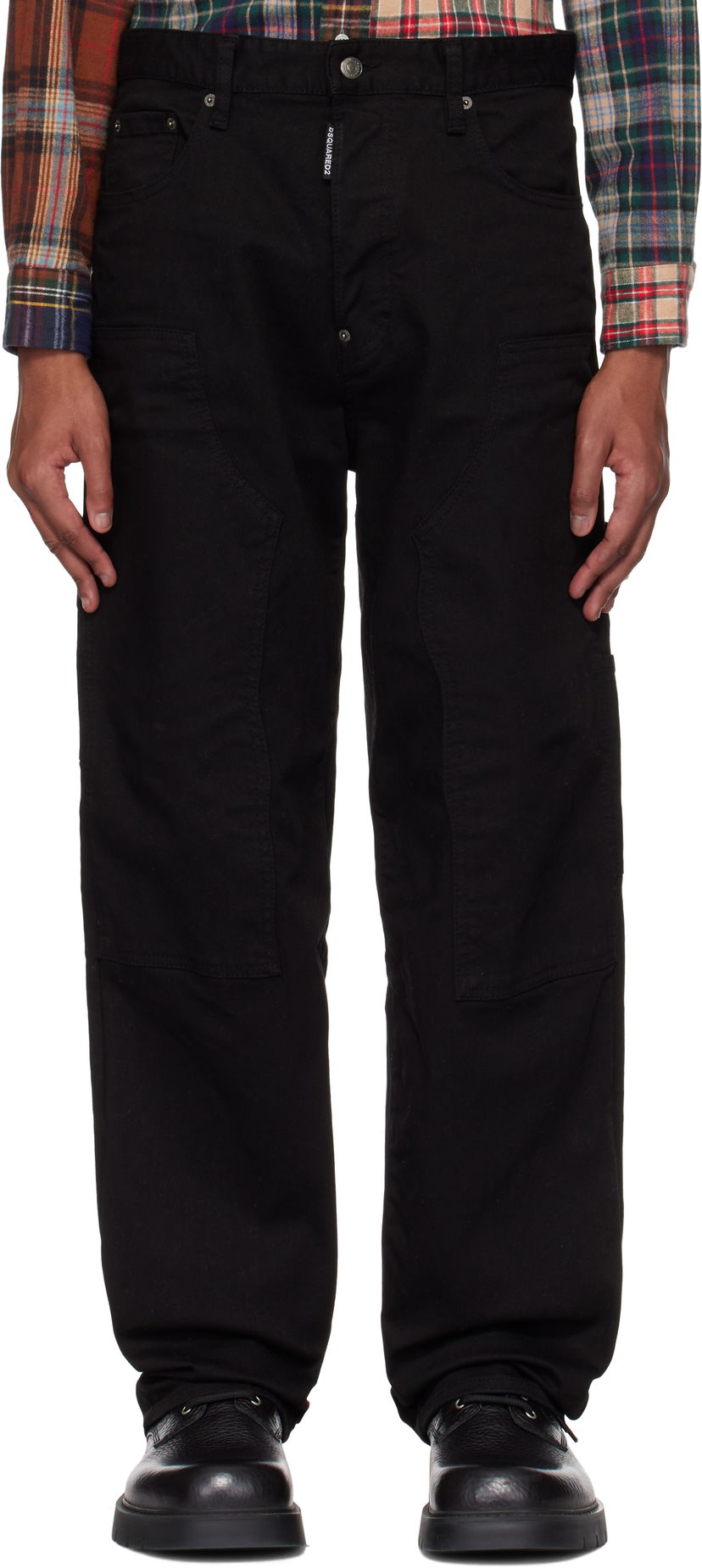 Kavbojke DSQUARED2 Dsquared2 'Black Bull' Loose Carpenter Jeans Črna | S74LB1673_S39781