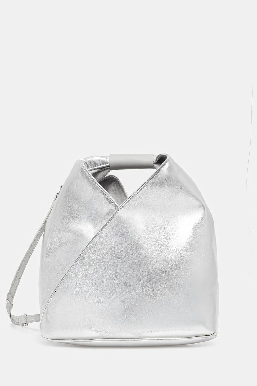 Torbica Maison Margiela MM6 Maison Margiela Metallic Crossbody Bag Kovinski | SB6WD0026.P8496.T9002