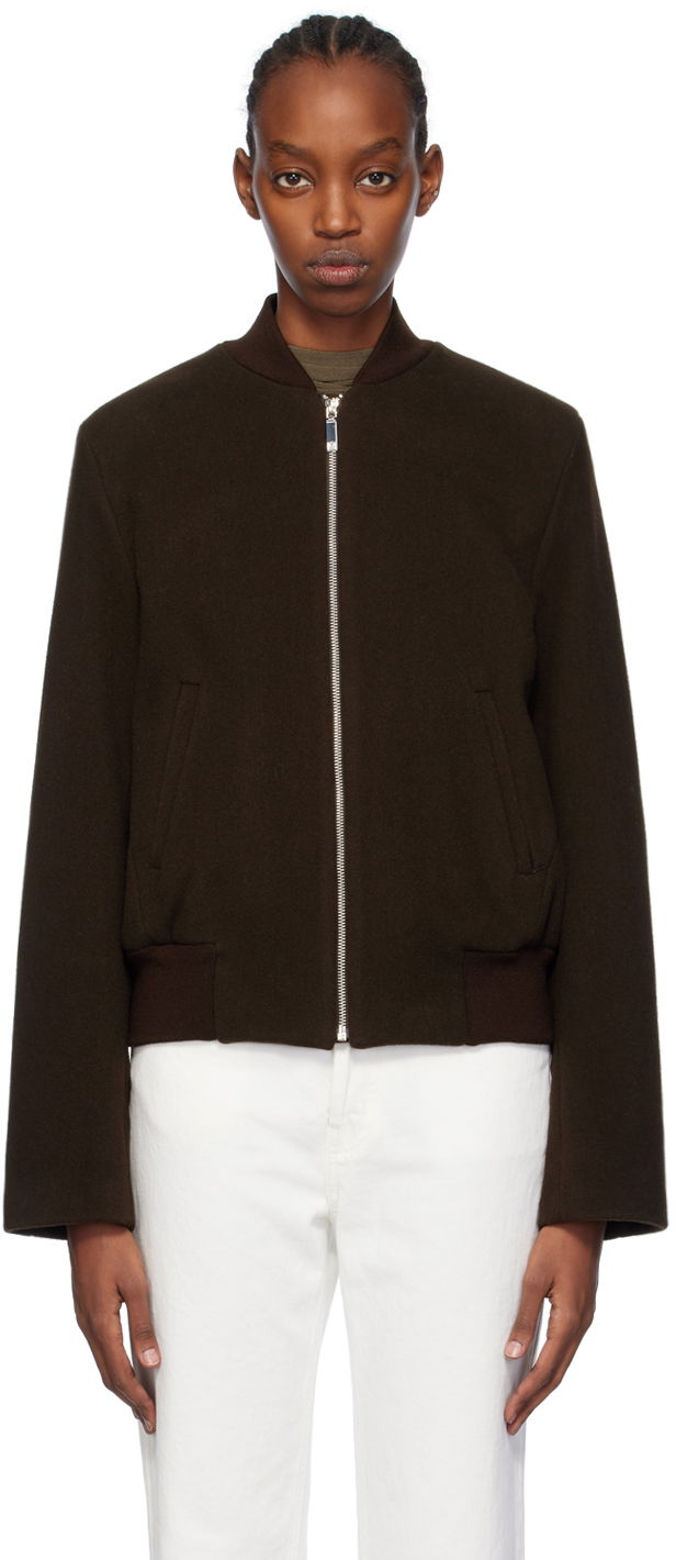 Bomber jakna TOTEME Sartorial Bomber Jacket Rjava | 241-WRO1042-FB0039