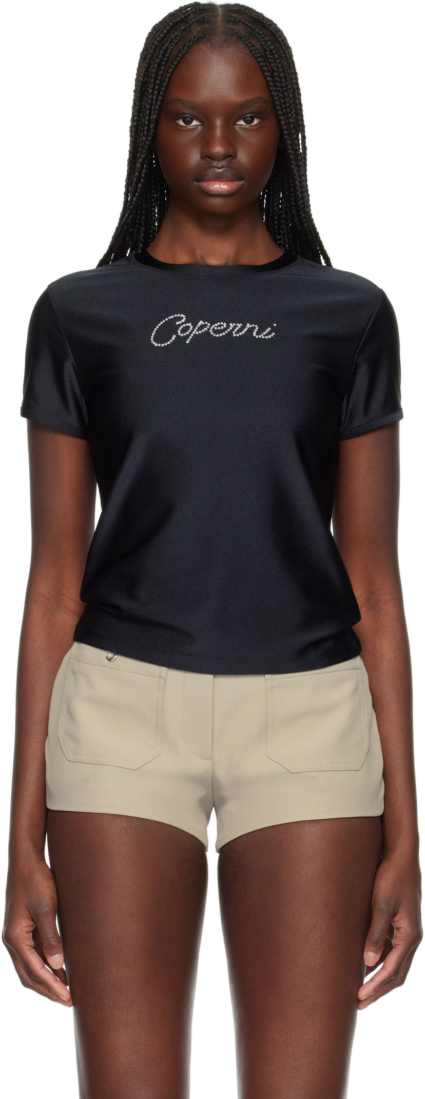 Majica Coperni Coperni Crystal Logo T-Shirt Črna | COPJS07CRF3023