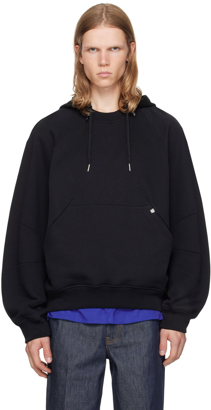 Pulover Helmut Lang Apex Zip Hoodie With Kangaroo Pocket Črna | O06HM502, 0