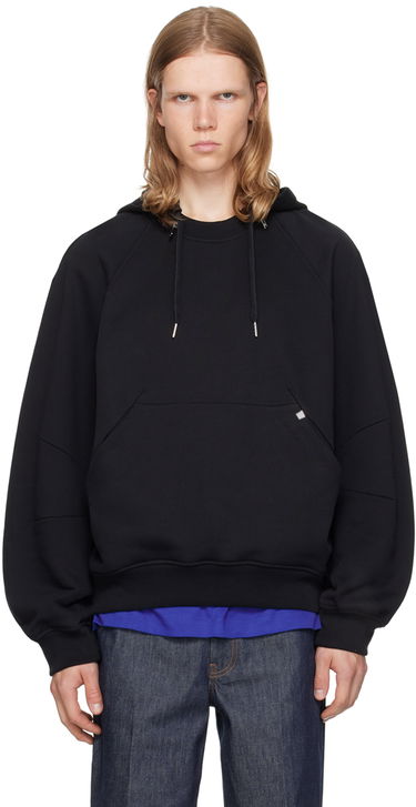 Pulover Helmut Lang Apex Zip Hoodie With Kangaroo Pocket Črna | O06HM502, 0