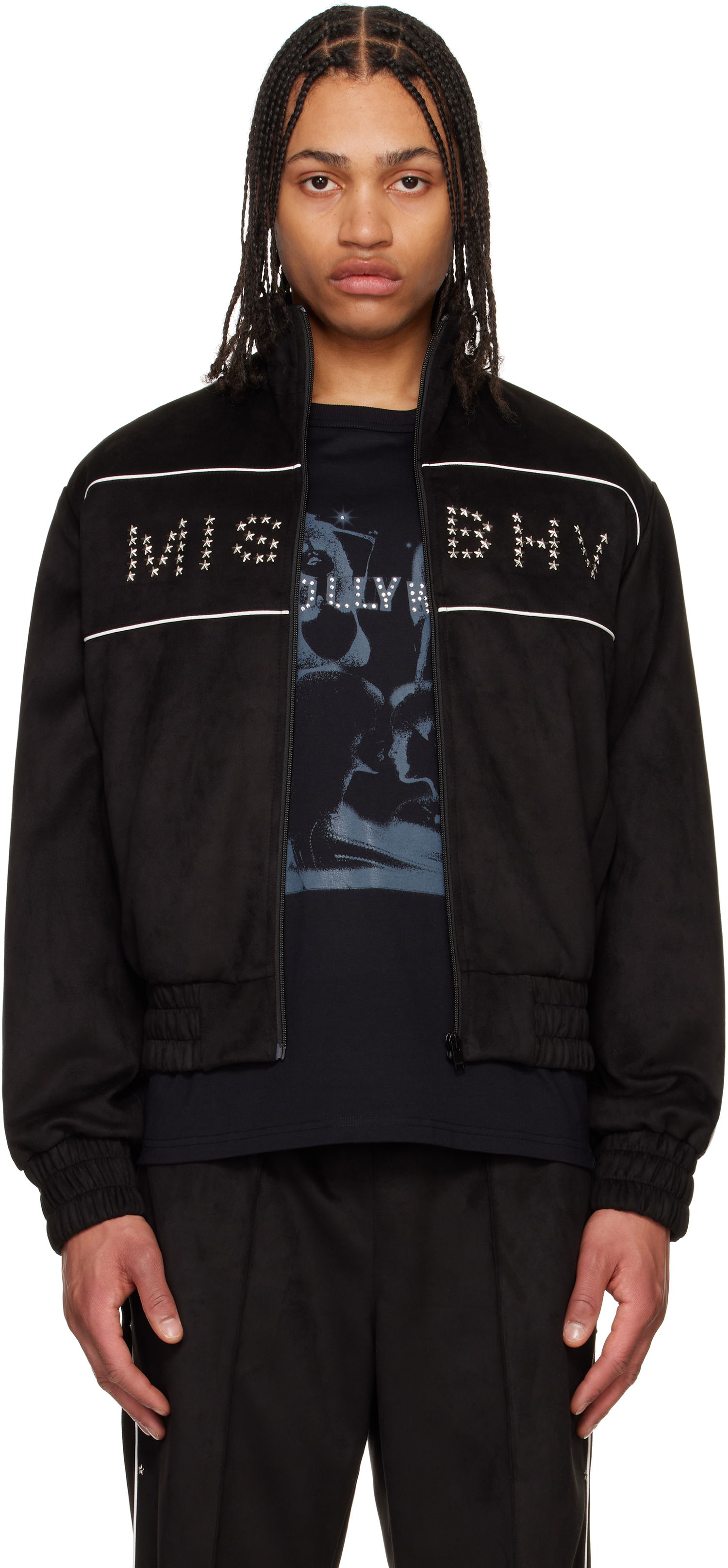Bomber jakna MISBHV MISBHV Star Faux Suede Track Jacket Črna | 250M401, 0