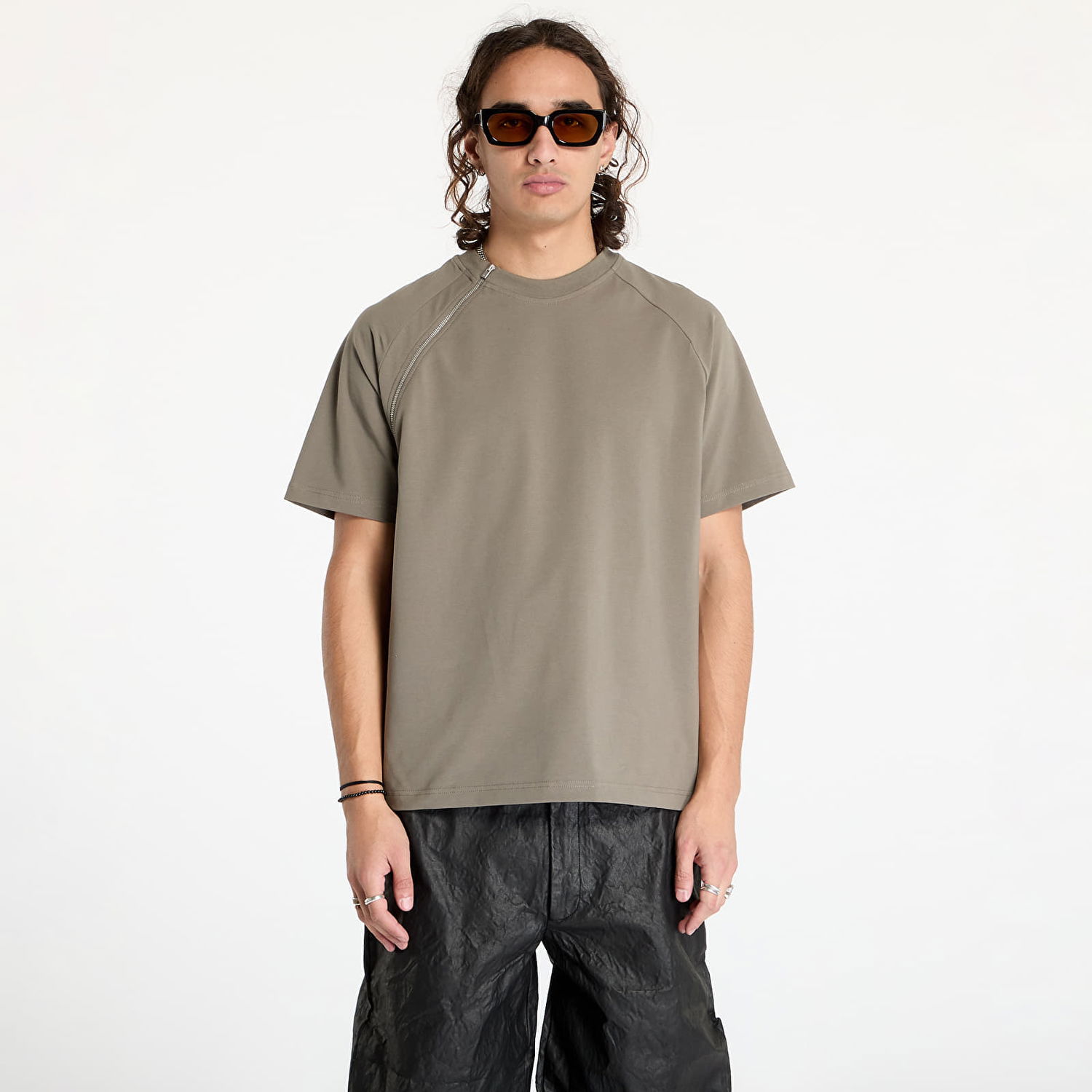 Majica HELIOT EMIL Sequence Zip T-Shirt Zelena | HE_M_09_090_DG23, 0
