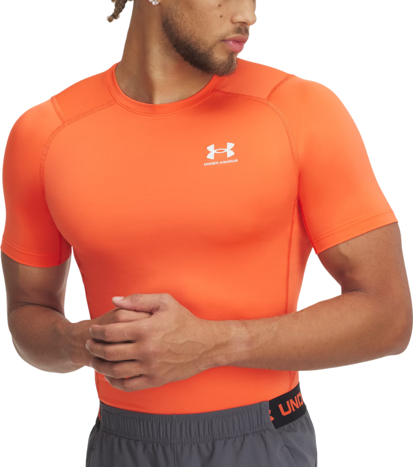 Majica Under Armour Under Armour HG Armour Comp Short Sleeve T-Shirt Oranžna | 1361518-847