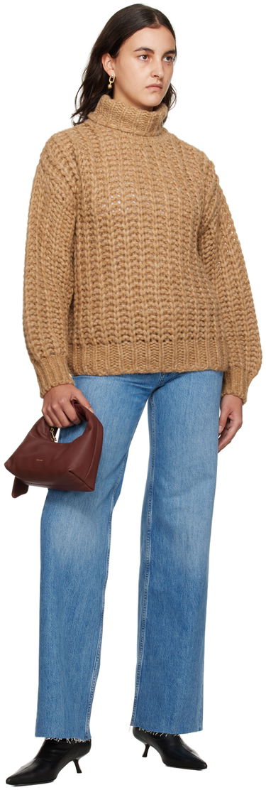 Pleteni pulover Anine Bing ANINE BING Iris Turtleneck Sweater Rjava | A-09-1116-250, 3