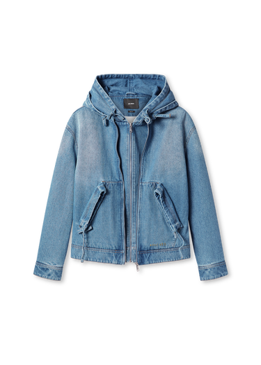 Jakna AXEL ARIGATO Reed Hooded Zip Denim Jacket Modra | A3156001, 0