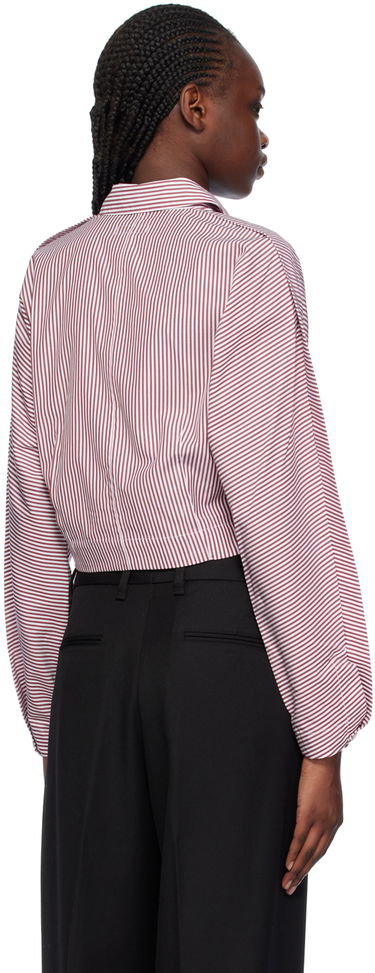 Srajce rag & bone Morgan Striped Cropped Shirt Rdeča | WAW23HA0214621, 2