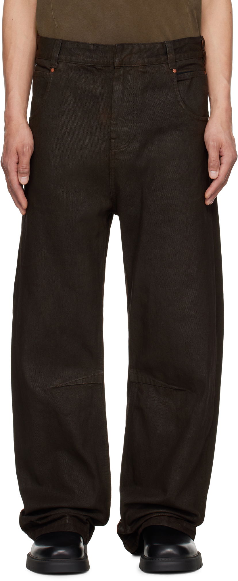 Kavbojke Entire Studios Entire Studios Gem Jeans Rjava | ESU-S25-11007-MU