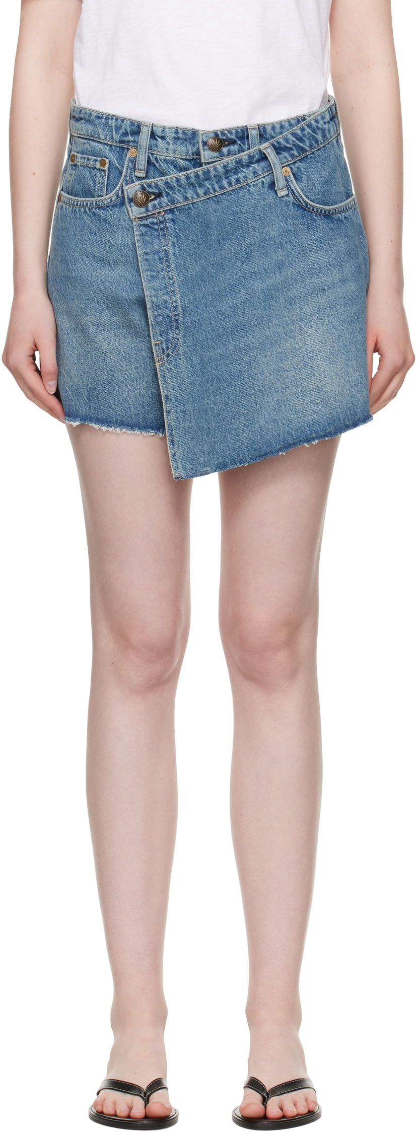 Krila rag & bone rag & bone Belinda Denim Mini Skort Modra | WDD25P9003RGAM