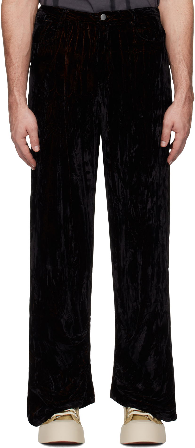 Hlače Collina Strada Collina Strada Dante Velvet Trousers Črna | XX6021