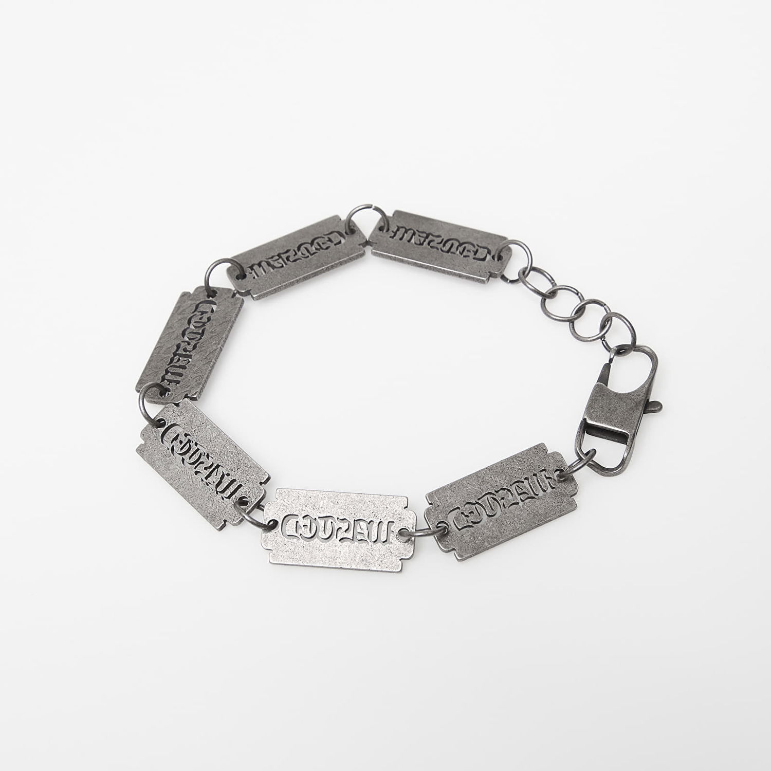 Zapestnica Wasted Paris Wasted U Sharp Razor Blade Bracelet Siva | WP_000312, 0