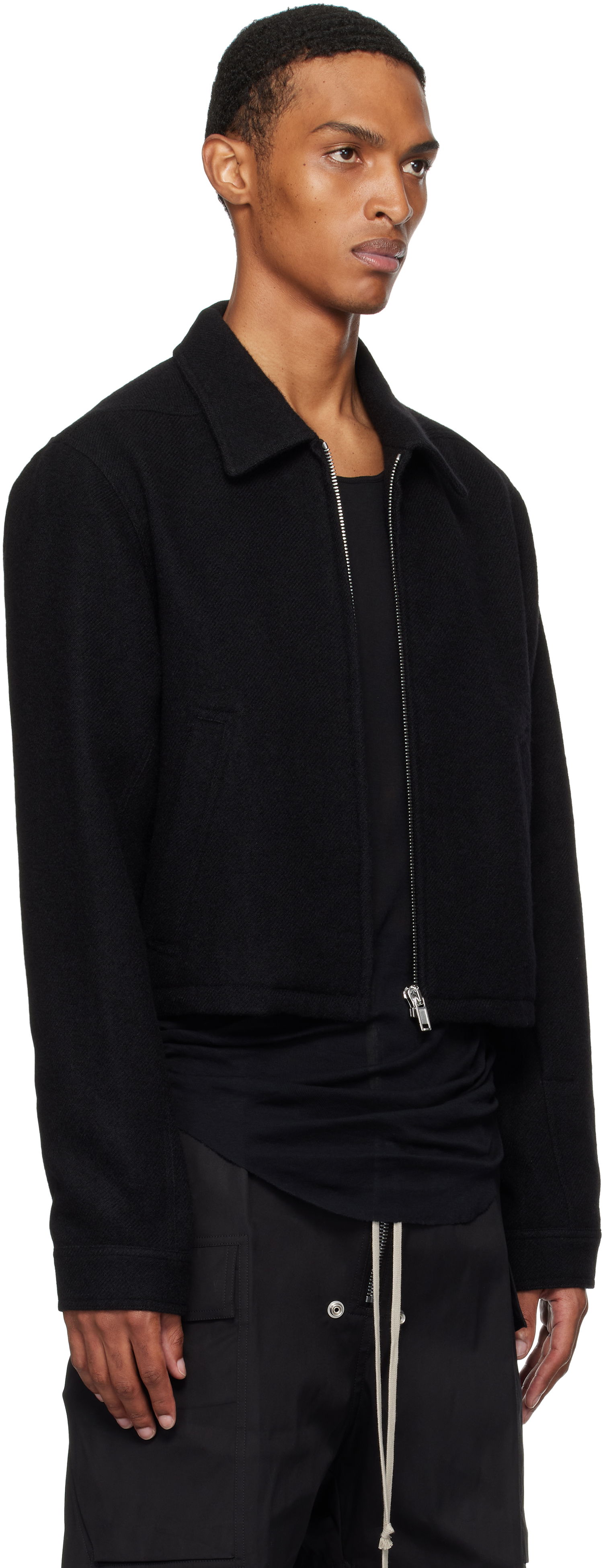 Jakna Rick Owens Rick Owens Concordians Alice Brad Cropped Jacket Črna | RU02E1720 WBD, 1