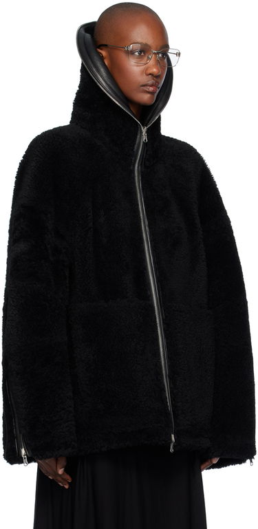 Bomber jakna Helmut Lang Helmut Lang Apex Teddy Reversible Leather Jacket Črna | O07HW499, 3