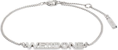 Zapestnica We11done We11done Lettering Chain Bracelet Kovinski | WD-AJ2-24-540-U-SV, 0