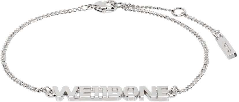Zapestnica We11done We11done Lettering Chain Bracelet Kovinski | WD-AJ2-24-540-U-SV