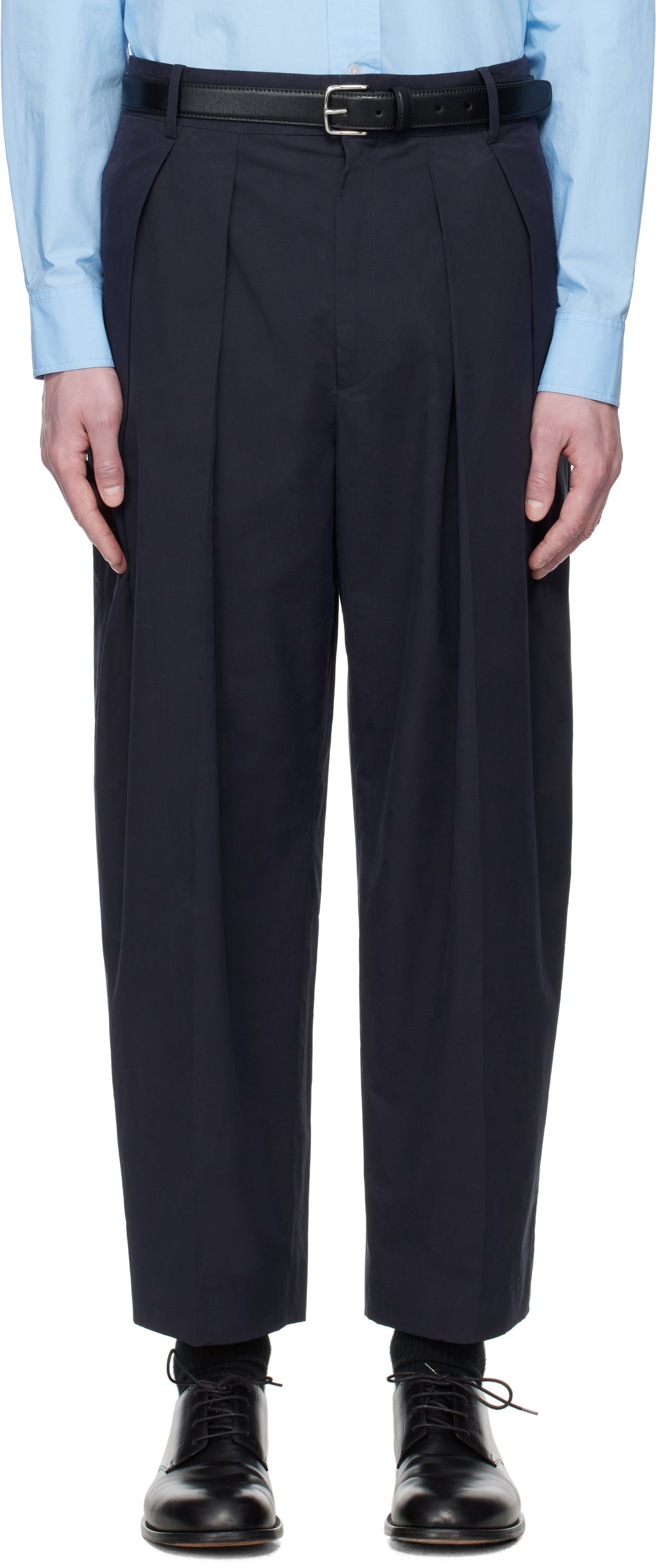 Hlače The Row The Row Dyon Pleated Trousers Mornarica | 937-W3897, 0