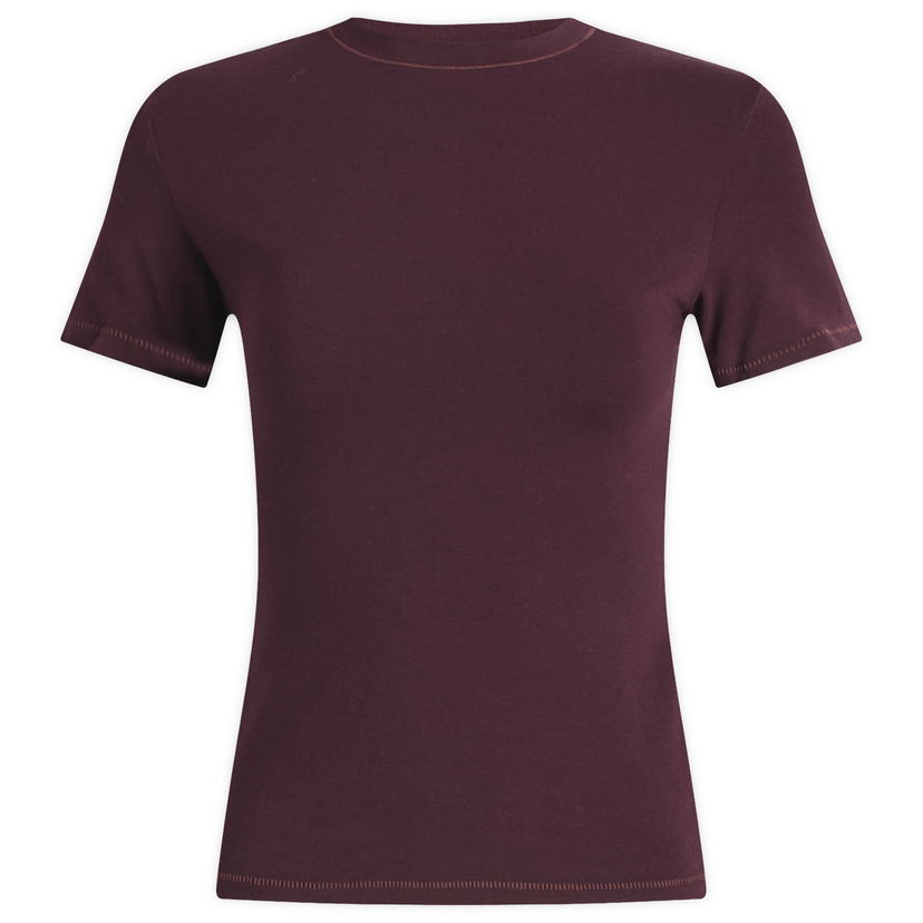 Majica SKIMS Cotton Jersey T-Shirt, Size Large Bordo | AP-TSH-0638-CUR