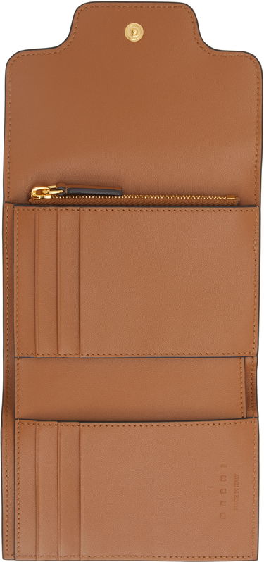 Denarnica Marni Marni Trunkaroo Trifold Leather Wallet Modra | PFMO0109U3 P6948, 4